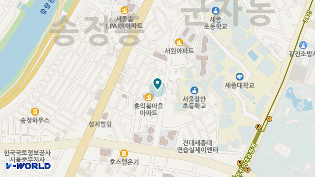 광진한울촌노인요양시설 위치 지도