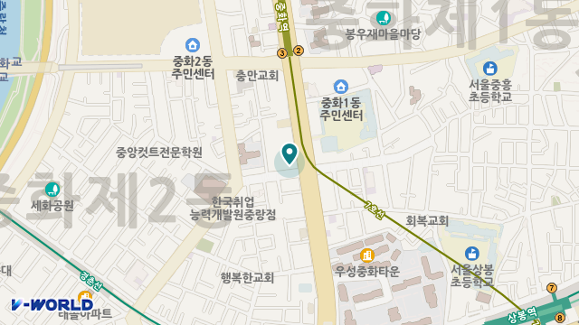 중랑우리요양원2호점 위치 지도