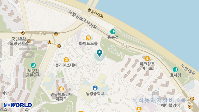 동작실버센터 위치 지도