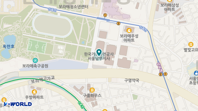 보라매실버홈 위치 지도