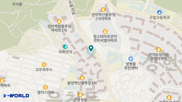 관악중앙실버타운 위치 지도