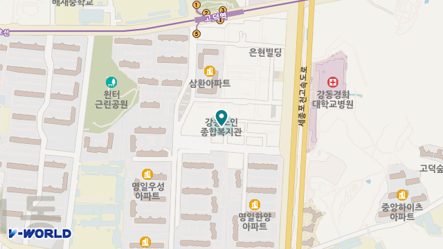 강동노인복지관 치매요양원 위치 지도