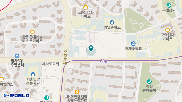 시립강동실버케어센터 위치 지도