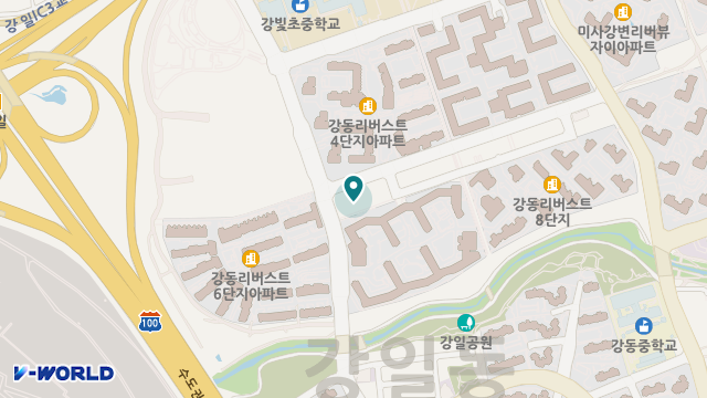 KB골든라이프케어 강동 빌리지 위치 지도