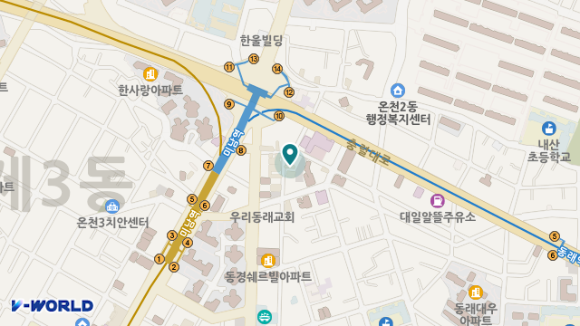 안심노인종합복지센터 위치 지도