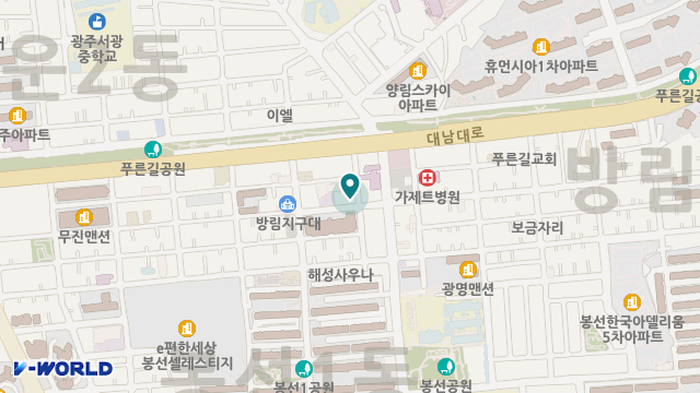 남구실버타운 위치 지도