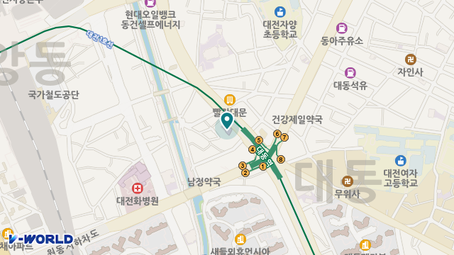대전기독요양원 위치 지도