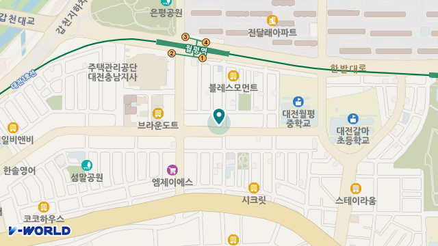 월평노인공동생활가정 위치 지도