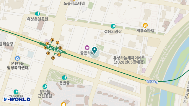 유성사랑나무 위치 지도