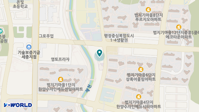 세종마음숲요양원아름점 위치 지도