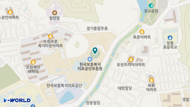 수원보훈요양원 위치 지도