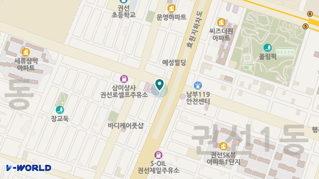 수원중앙전문요양센터 위치 지도
