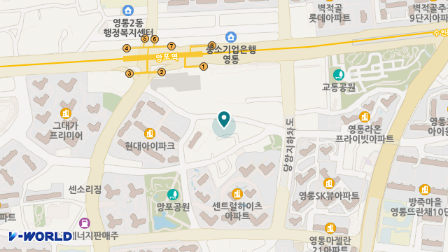 스텔라실버요양원영통점 위치 지도