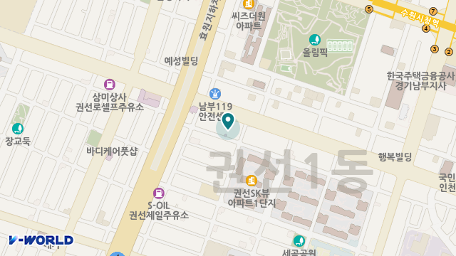 수원새빛요양원 위치 지도