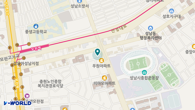 파드마노인전문요양원 위치 지도