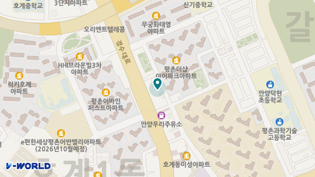 안양실버케어호계요양원 위치 지도