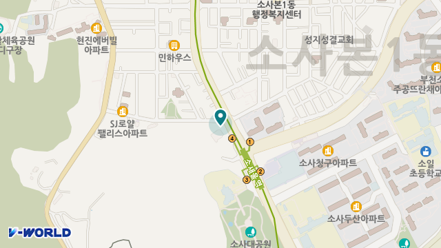 소사한마음요양원1호 위치 지도