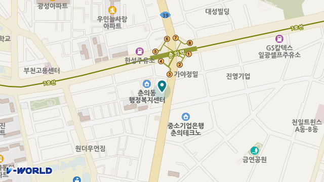 춘의요양원 위치 지도