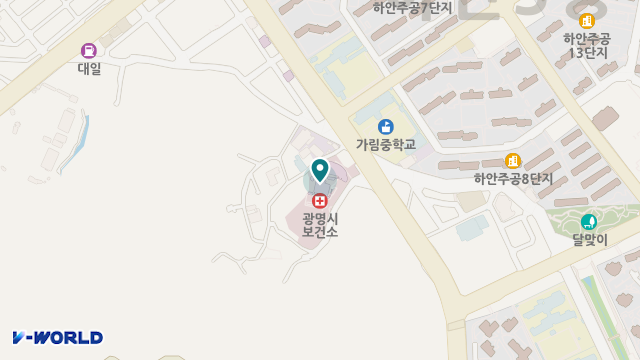 광명시립노인요양센터 위치 지도