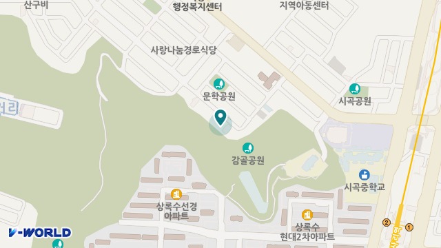 상록수행복요양원 위치 지도