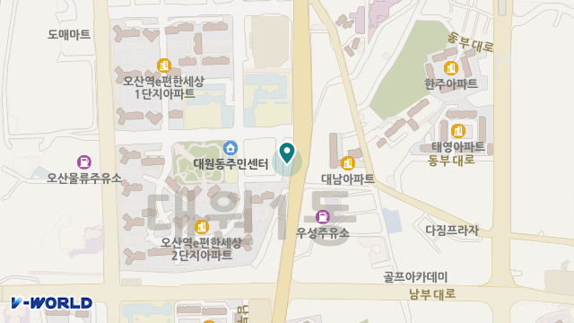 오산힘찬요양원 위치 지도