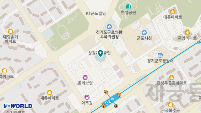 군포요양원 위치 지도