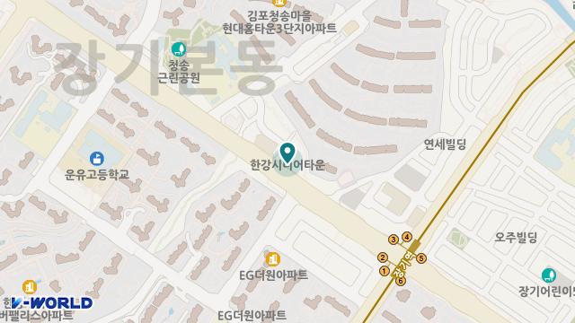 한강시니어타운 위치 지도