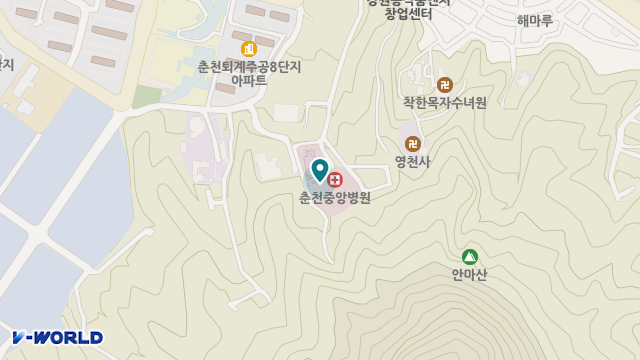 춘천시립요양원 위치 지도