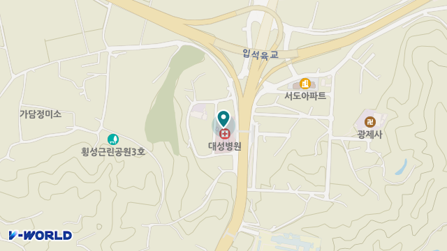 횡성군 노인전문요양원 위치 지도