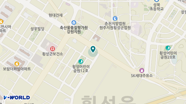 횡성한우리요양원 위치 지도