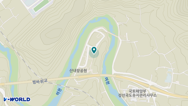 정선군노인요양원 위치 지도