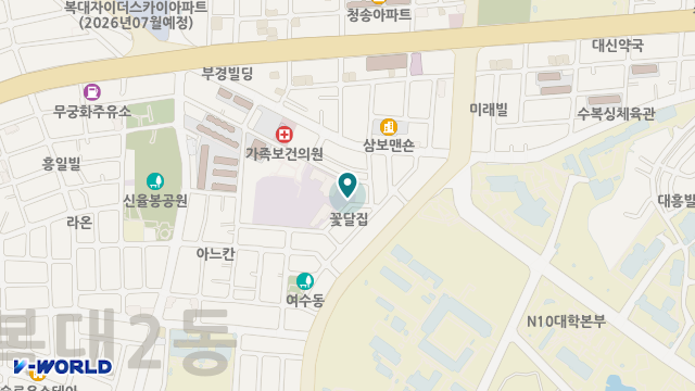 복대카리타스노인요양원 위치 지도
