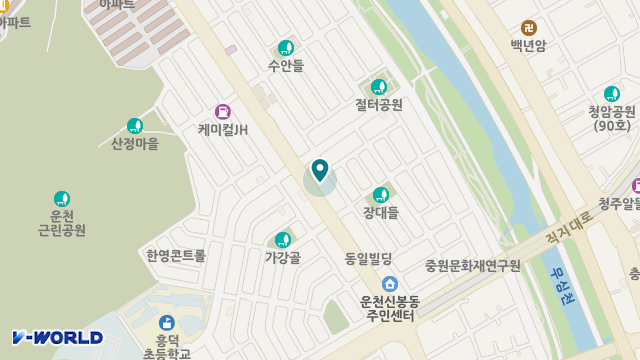 운천노인요양원 위치 지도