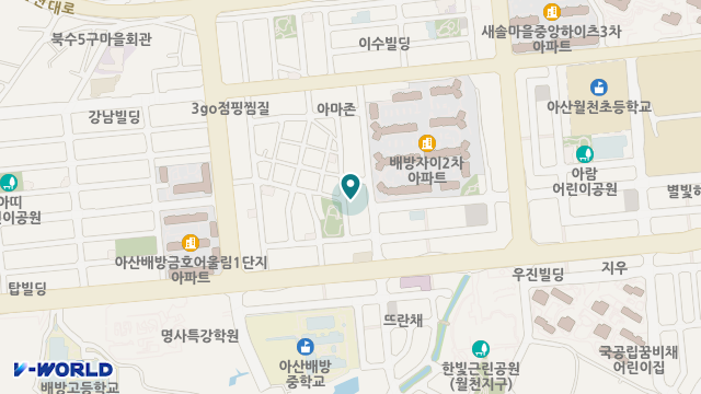 배방 효담실버케어스 위치 지도