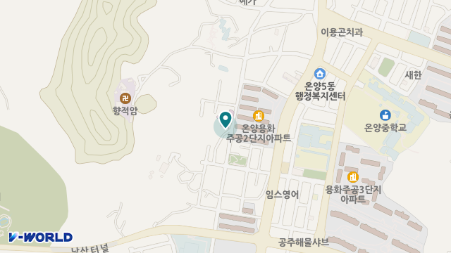 아산효요양원 위치 지도