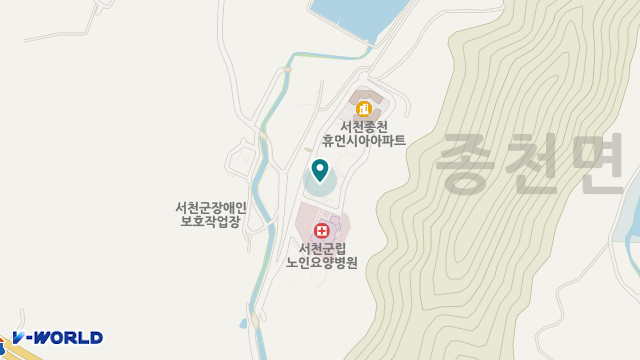 서천군노인요양시설 위치 지도