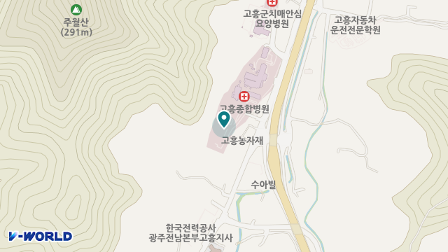 고흥종합노인요양원 위치 지도