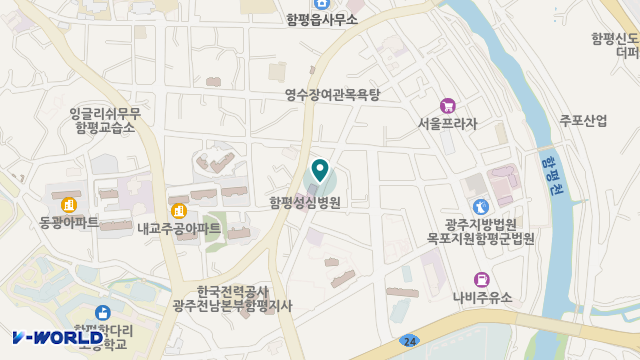 함평성심병원노인요양시설 위치 지도