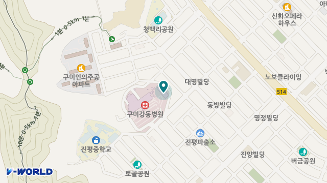 노인요양시설 강동요양원 위치 지도