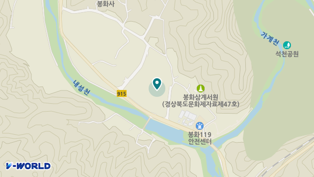 봉화유리요양원 위치 지도