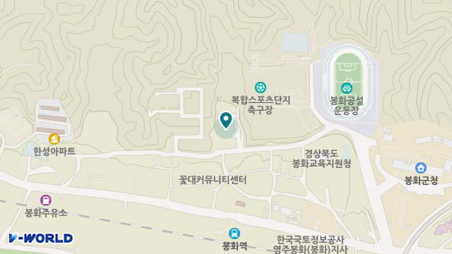 봉화노인복지센터 위치 지도