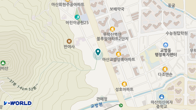 마산성로원 위치 지도