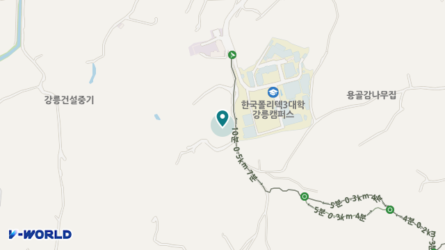 강릉시립노인요양센터 위치 지도