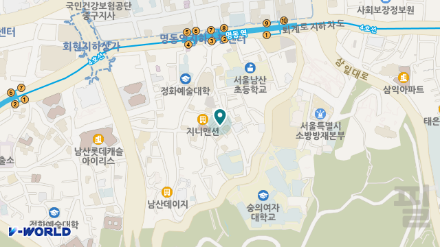 아크시니어케어 서울남산센터 위치 지도