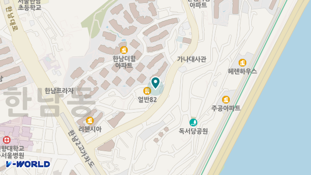 구립한남데이케어센터 위치 지도