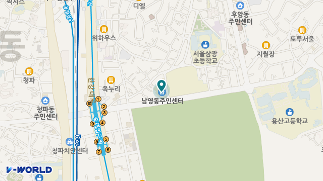 구립갈월데이케어센터 위치 지도