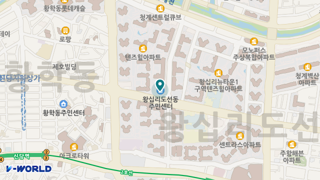 왕십리도선동데이케어센터 위치 지도