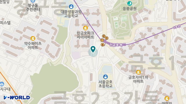 금호무지개노인복지센터 위치 지도