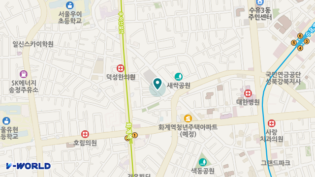시립강북노인종합복지관병설 강북데이케어센터 위치 지도