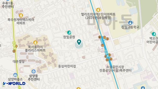 미아실버데이케어센터 위치 지도